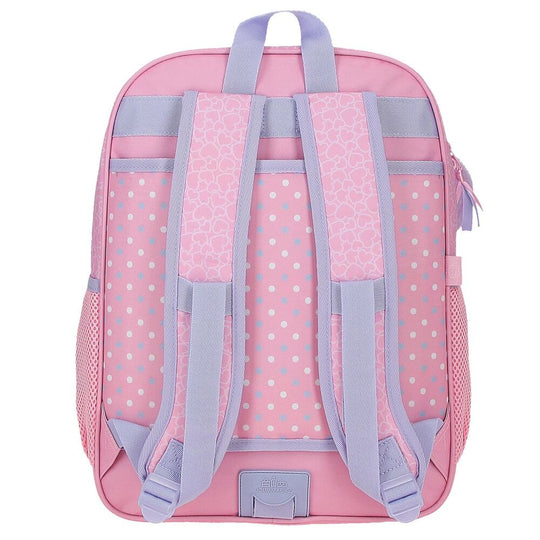 Détail des poches latérales du sac à dos Hello Kitty Hearts & Dots