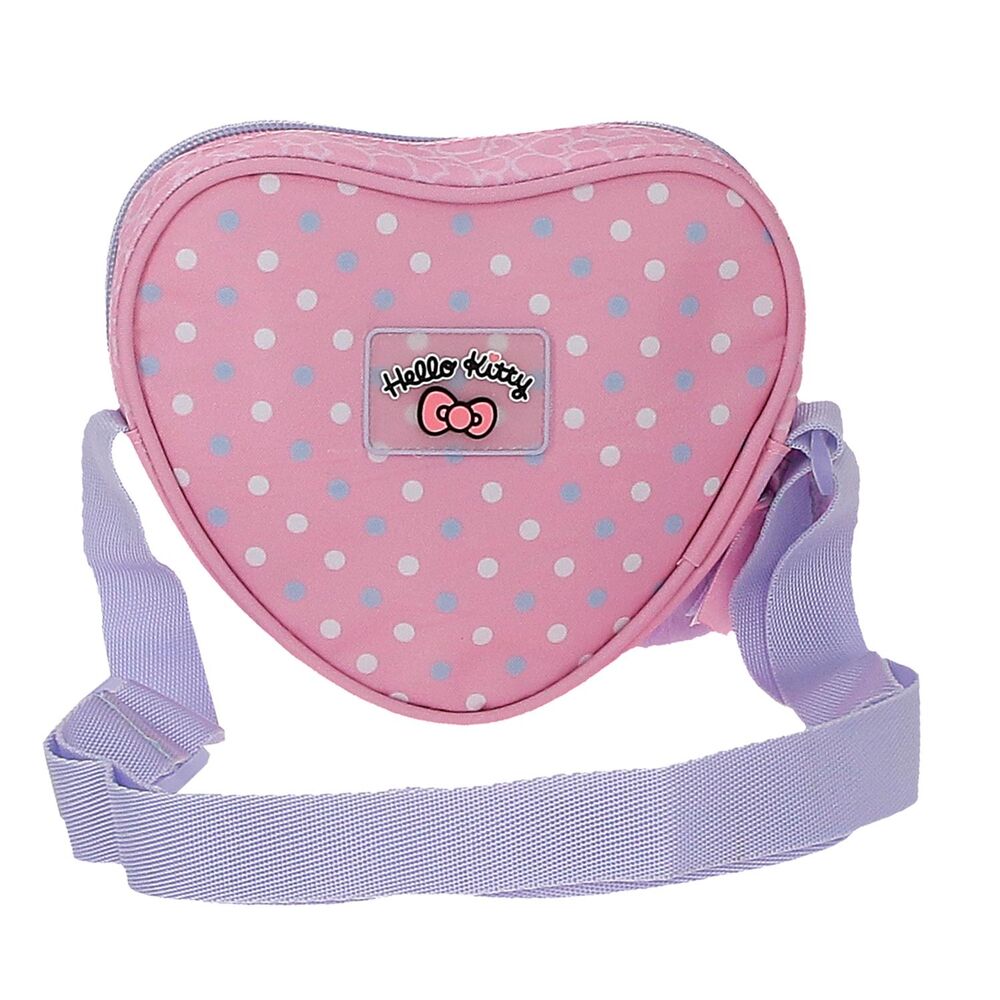 Côté du sac Hello Kitty montrant la texture et les finitions soignées