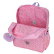 Vue de côté du sac à dos Hello Kitty montrant la poche porte-bouteille