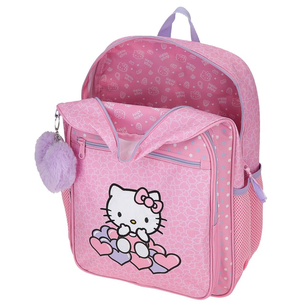 Porte-bouteille intégré sur le côté du sac à dos Hello Kitty