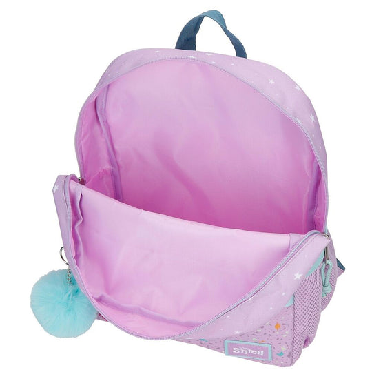 Côté droit du sac à dos avec la deuxième poche latérale visible