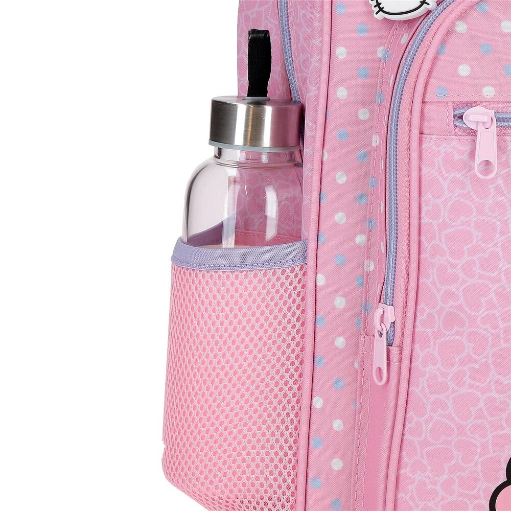 Poche porte-bouteille intégrée sur le côté du sac à dos Hello Kitty