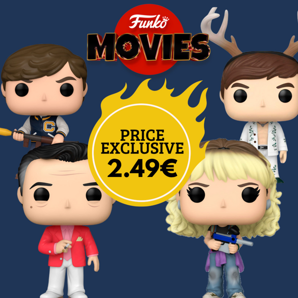 Pack Funko POP Movies avec figurines colorées représentant des personnages emblématiques du cinéma, idéal pour les collectionneurs et fans.