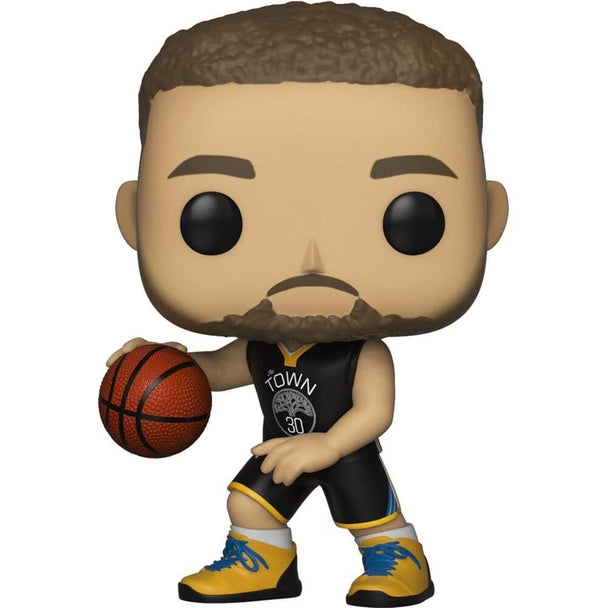 Boîte fenêtre de la figurine Funko POP Stephen Curry Warriors 9cm vue de face