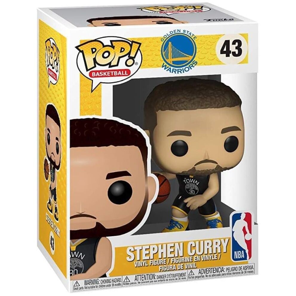Détail de la figurine Funko POP Stephen Curry avec ballon de basketball