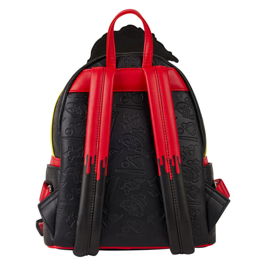 Intérieur spacieux du sac à dos Loungefly Chucky avec plusieurs compartiments