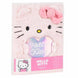 Cahier peluche Hello Kitty CERDÁ vu de face avec couverture douce rose et blanche