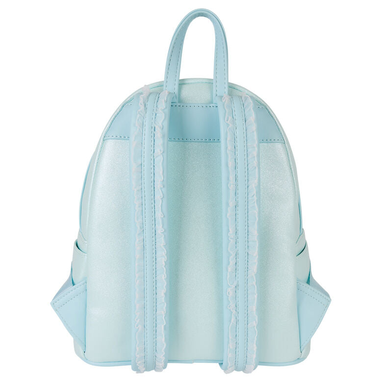 Profil du sac à dos mini Loungefly Cendrillon montrant la poignée supérieure robuste