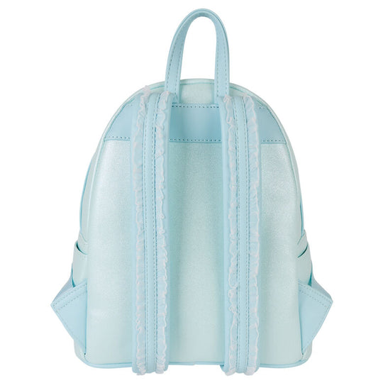 Profil du sac à dos mini Loungefly Cendrillon montrant la poignée supérieure robuste