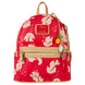 Vue avant du sac à dos Loungefly Disney Lilo & Stitch en simili cuir avec poche zippée avant