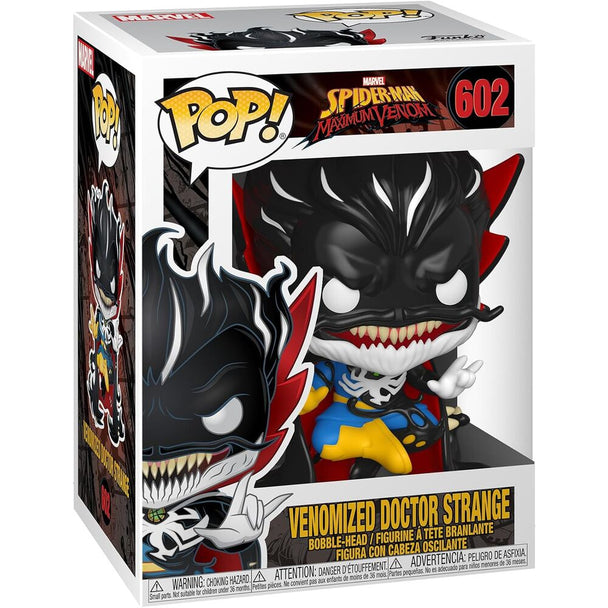 Vue détaillée de la figurine Funko POP Marvel Max Venom Doctor Strange avec ses couleurs et design uniques