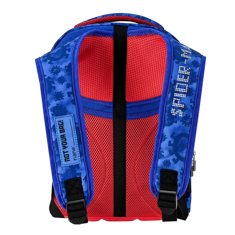 Détail des bretelles rembourrées du sac à dos Spiderman pour un confort maximal lors du port