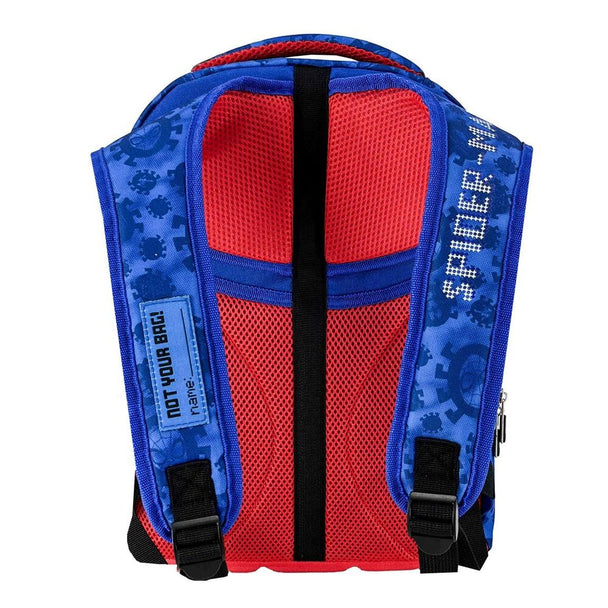 Détail des bretelles rembourrées du sac à dos Spiderman pour un confort maximal lors du port