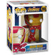 Détail de la figurine Funko POP Iron Man avec ailes montrant les couleurs et finitions précises