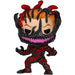 Vue de profil de la figurine Funko POP Venom Carnage Cletus Kasady montrant les détails du visage et costume