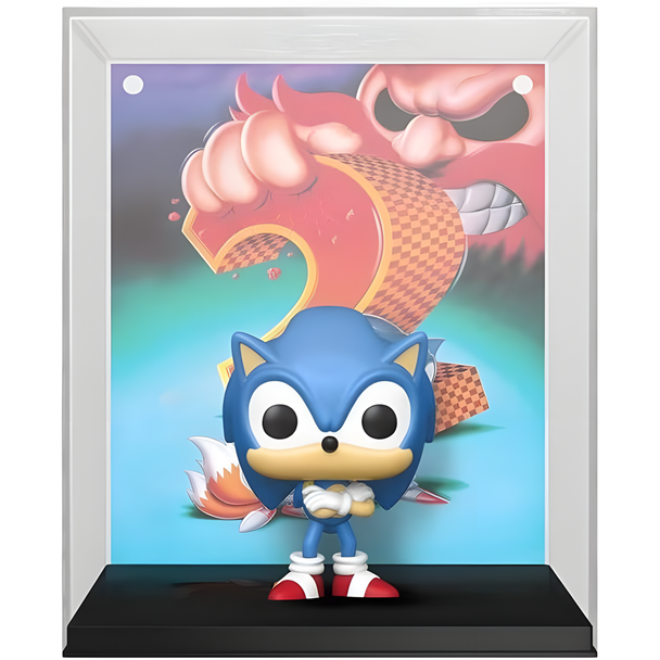 Détail de la figurine Funko POP Sonic Exclusive montrant les couleurs vives et le design soigné