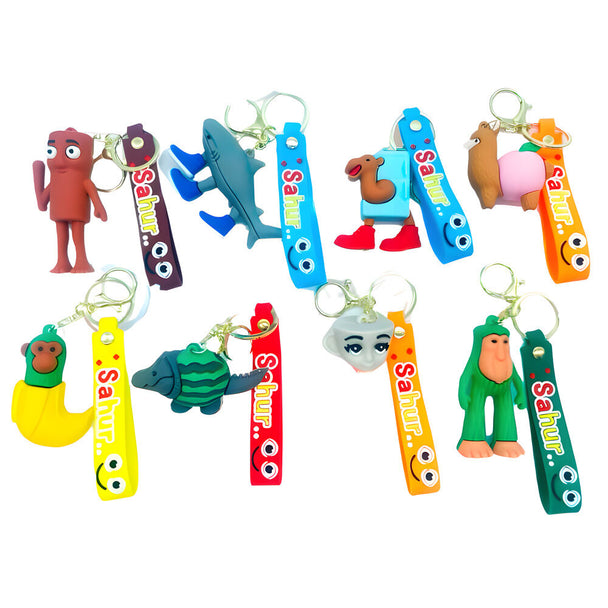 Porte-clés Italian Brainrot assorti de 10 cm avec design original SKIFIDOL, accessoire tendance et collectible.