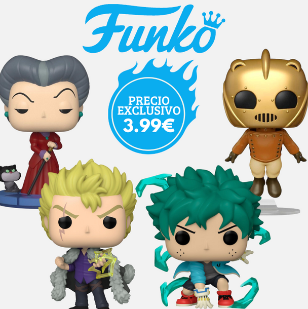 Pack exclusif Funko POP avec figurines collector FUNKO, présenté sur fond blanc mettant en valeur les détails et couleurs des personnages.