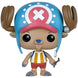 Vue rapprochée de la figurine Tony Tony Chopper Funko POP avec détails précis et couleurs vives