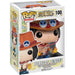 Figurine Portgas D. Ace Funko POP en vinyle de 9 cm posée sur fond neutre pour collection