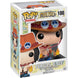 Figurine Portgas D. Ace Funko POP en vinyle de 9 cm posée sur fond neutre pour collection