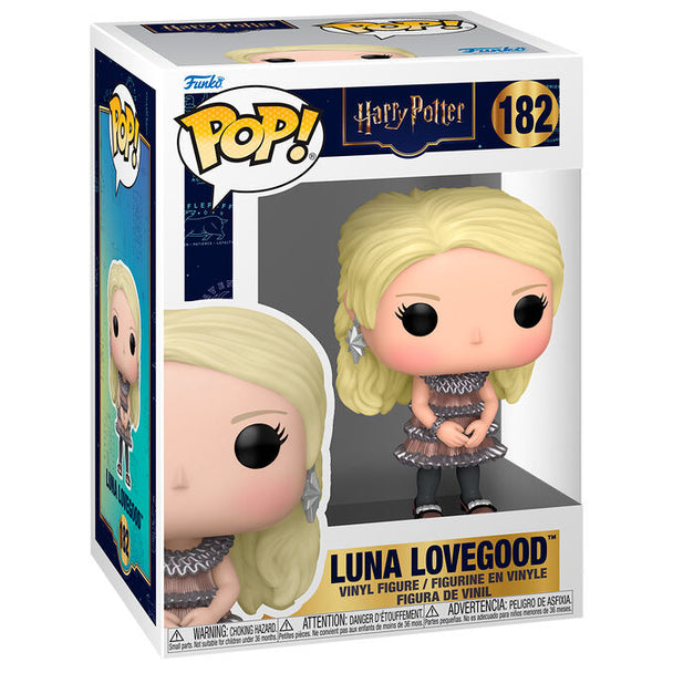 Figurine Funko POP de Luna Lovegood en robe de fête Harry Potter dans sa boîte cadeau officielle