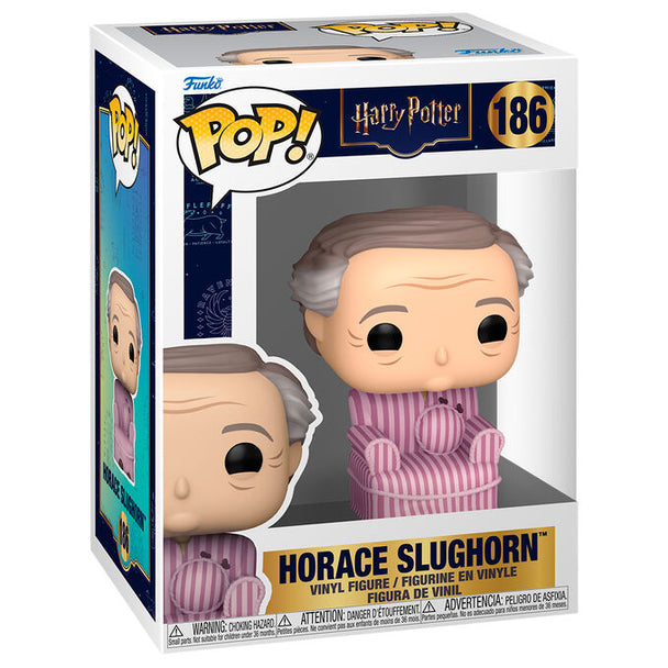 Figurine Funko POP Premium Horace Slughorn en vinyle dans sa boîte cadeau officielle Harry Potter, vue de face