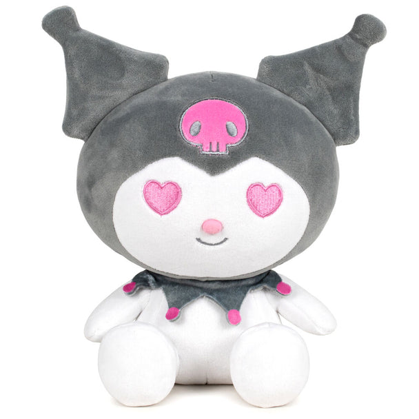 Peluche Hello Kitty Kuromi grise de 22 cm signée PLAY BY PLAY, vue de face sur fond blanc.