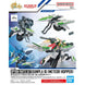 Vue avant de la figurine Gundam Build Fighters Meteor Hopper à l’échelle 1/44 avec détails précis