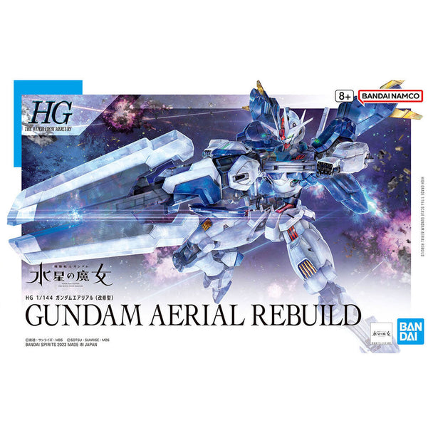 Vue frontale détaillée de la figurine Mobile Suit Gundam Aerial Rebuild en haute qualité.