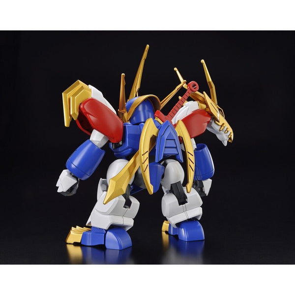 Gros plan sur la tête de la figurine Ryujinmaru mettant en valeur les traits caractéristiques