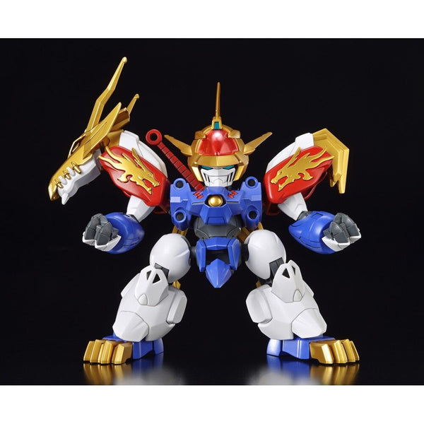 Présentation complète de la figurine Ryujinmaru avec accessoires et socle d'exposition inclus