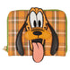 Portefeuille Loungefly Disney Pluto 95e anniversaire vue de face avec design coloré et logo
