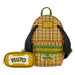 Vue de face du sac épaule Loungefly Disney Pluto 95e Anniversaire avec illustration colorée de Pluto