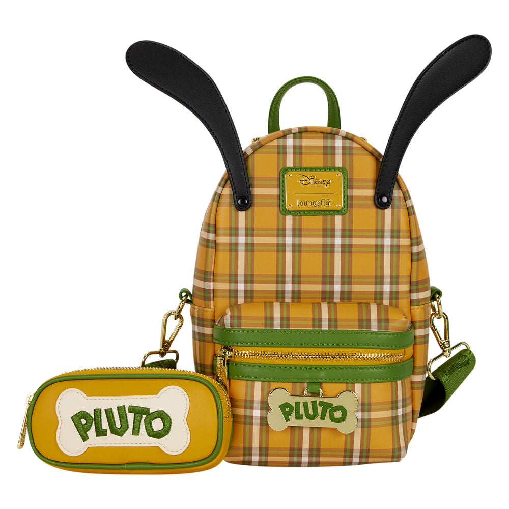 Vue intérieure du sac avec compartiments et doublure imprimée Disney Pluto