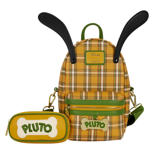 Vue intérieure du sac avec compartiments et doublure imprimée Disney Pluto