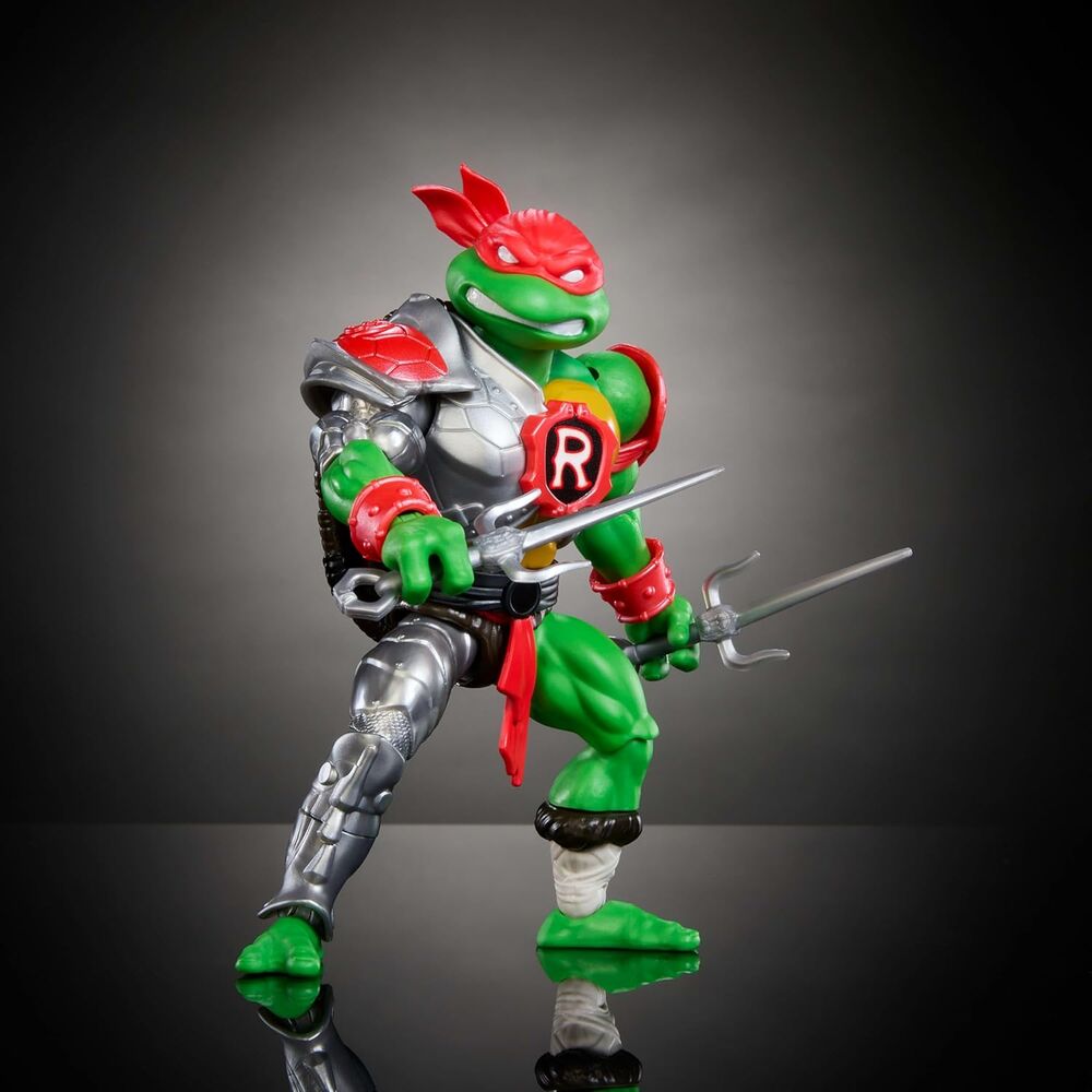 Packaging officiel MATTEL de la figurine Raphael Turtles of Grayskull 14cm de la collection Masters of the Universe.