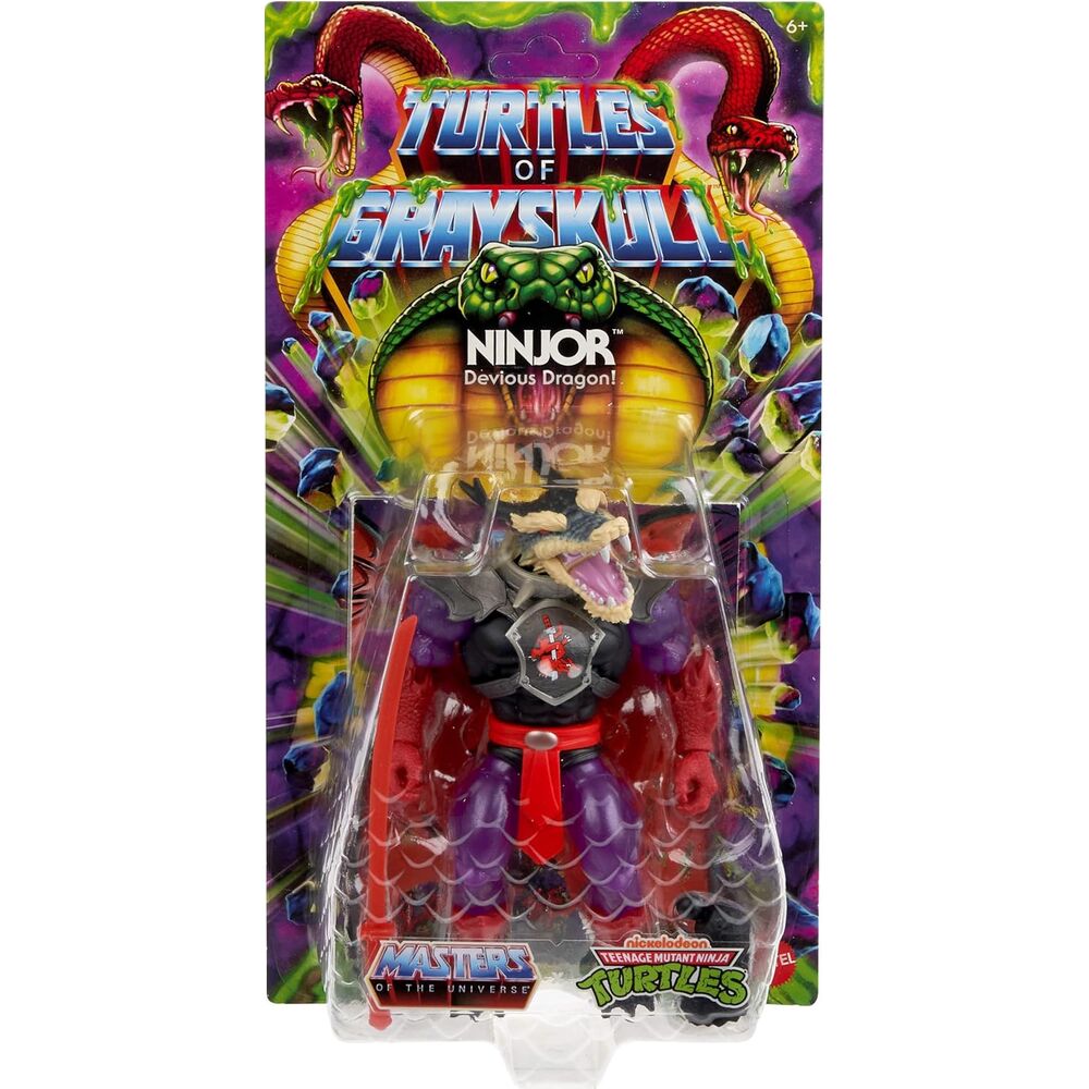 Mini-comic inclus avec la figurine Ninjor Mutant illustrant l'histoire de la Guerre des Reptiles dans l'univers MOTU
