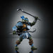 Détail de la carapace amovible et bouclier frontal de la figurine Leonardo MOTU