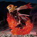 Ensemble complet des accessoires et détails de la figurine Kyojuro Rengoku Demon Slayer