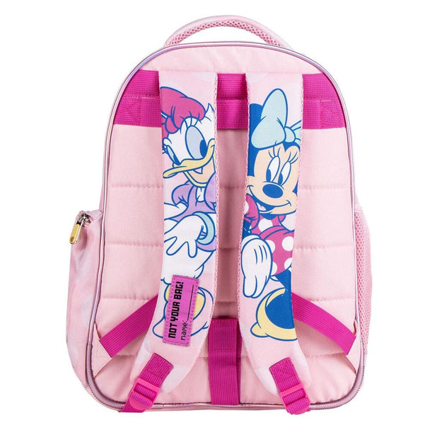 Sac à dos Disney Minnie 42cm CERDÁ avec illustration colorée de Minnie Mouse sur fond rose