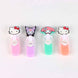 Surligneurs Hello Kitty alignés sur fond blanc, montrant la taille compacte