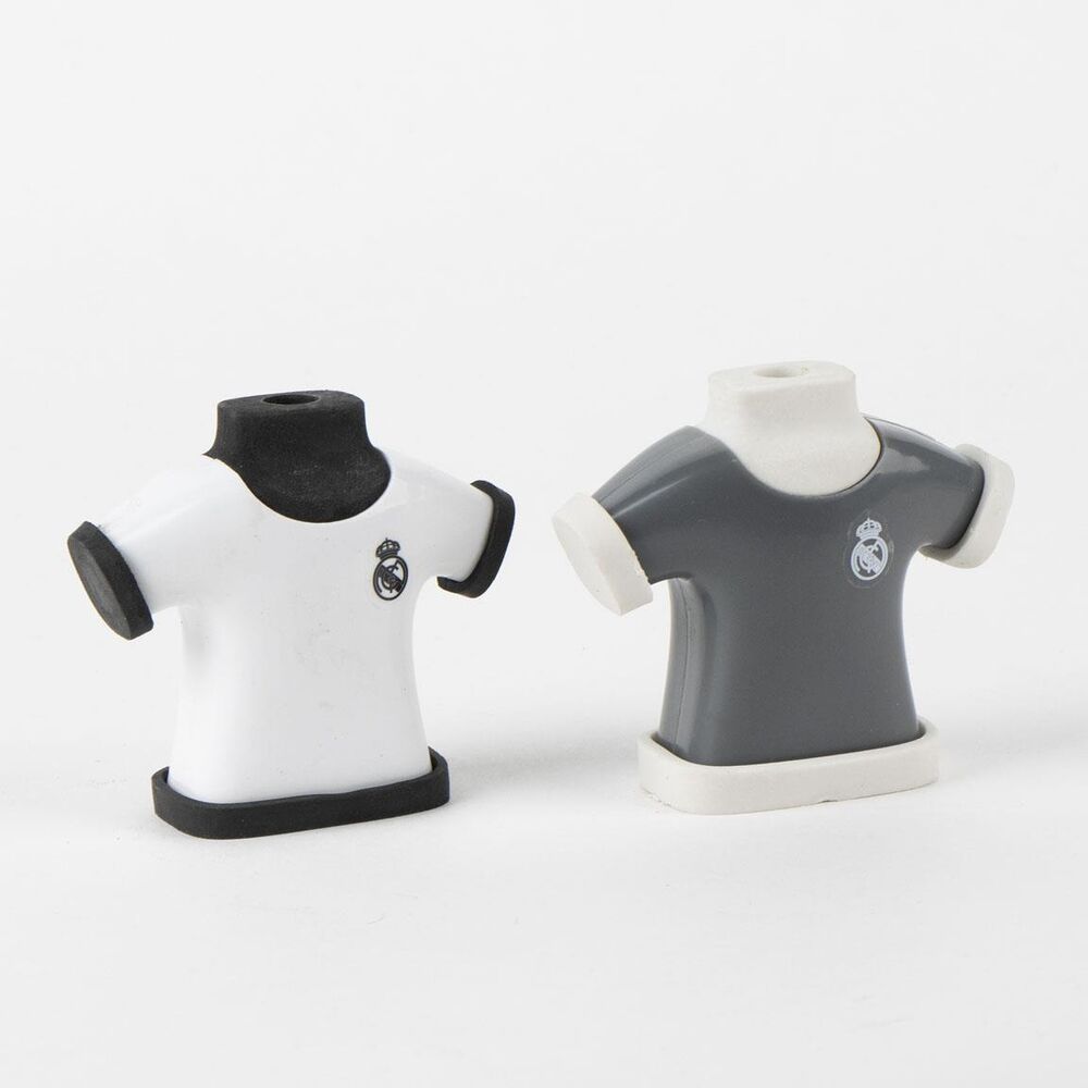 Emballage officiel CERDÁ du set taille-crayon et gomme Real Madrid avec branding visible