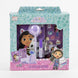 Détail du format compact 23,5x25x5,5cm du set Cahier Gabbys Doll House pour enfants