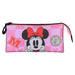 Vue de face de la trousse Minnie Disney KARACTERMANIA avec fermeture éclair et design coloré