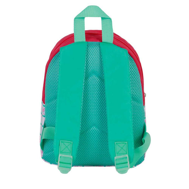 Sac à dos Barbie KARACTERMANIA 27cm vue de face avec poche avant zippée colorée