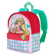Détail du compartiment principal zippé du sac à dos Barbie léger pour maternelle