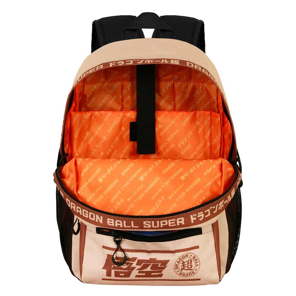 Sac à dos Dragon Ball Z Goku Foodie de face avec design coloré et logo KARACTERMANIA visible