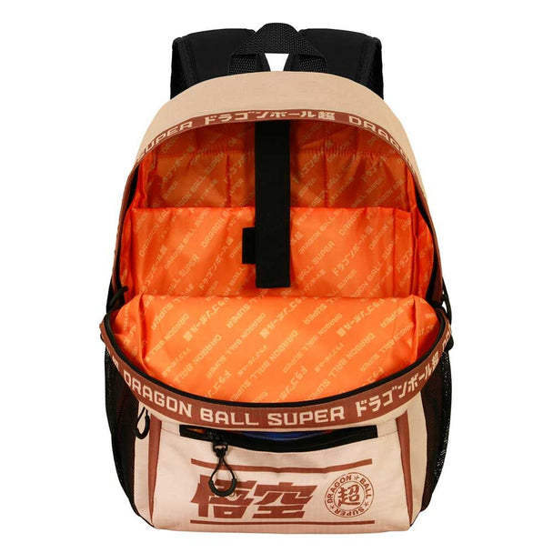 Sac à dos Dragon Ball Z Goku Foodie de face avec design coloré et logo KARACTERMANIA visible