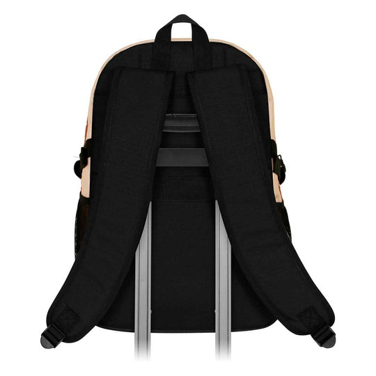 Vue latérale du sac à dos Dragon Ball Z Goku Foodie montrant les deux poches en mesh pour bouteilles